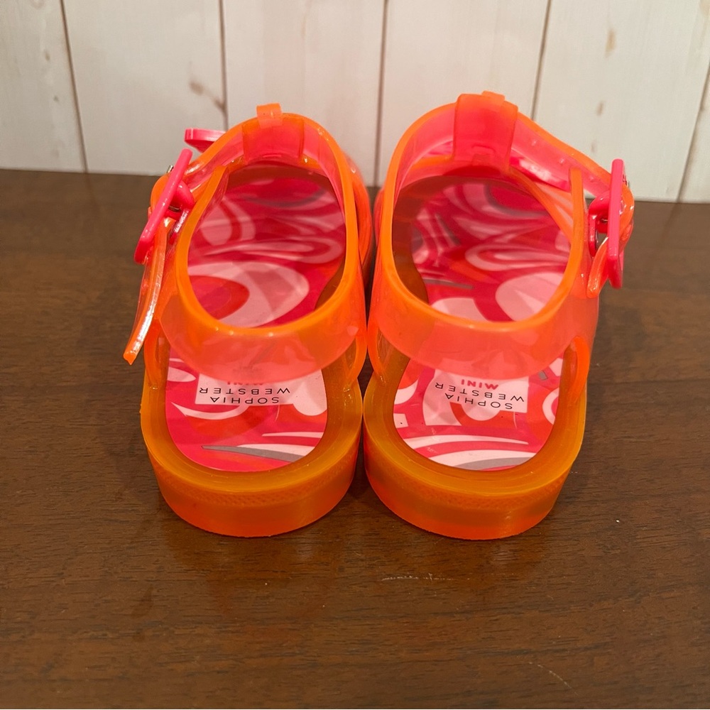 Sophia Webster Kids Sandals in Orange and Pink Butterfly - Picture 3 of 6